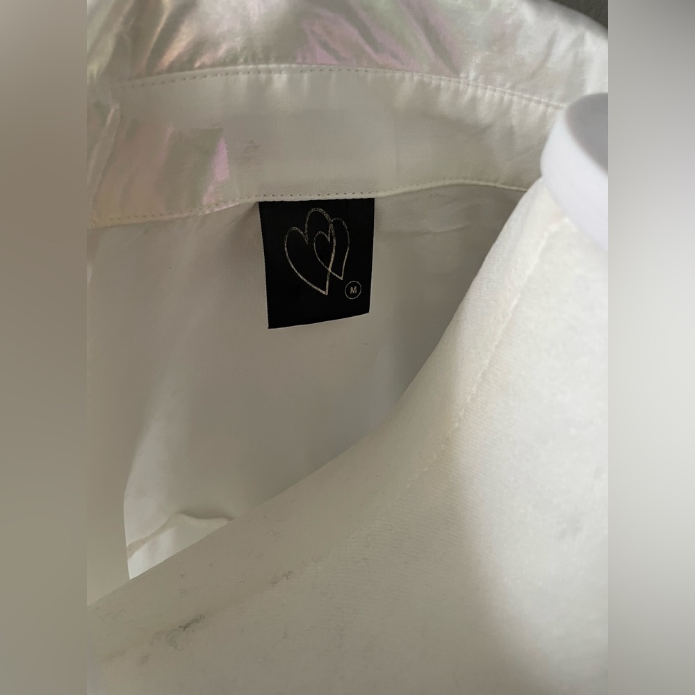 Solid Color Drop Shoulder Shirt - image 3